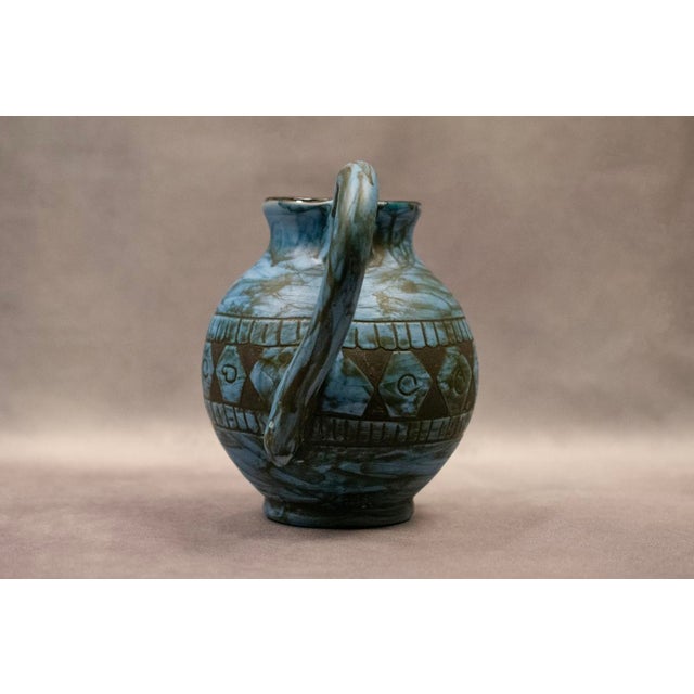 Glazed Earthenware Pitcher by Jérôme Massier Fils / Alain Maunier, Vallauris, France, 1960-1980 For Sale - Image 16 of 18