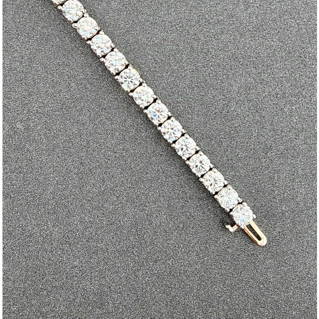 11.57 Ct Diamond Tennis Bracelet For Sale In Chicago - Image 6 of 9