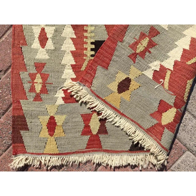 1960s Vintage Turkish Kilim Rug - 42" X 79" For Sale - Image 9 of 10