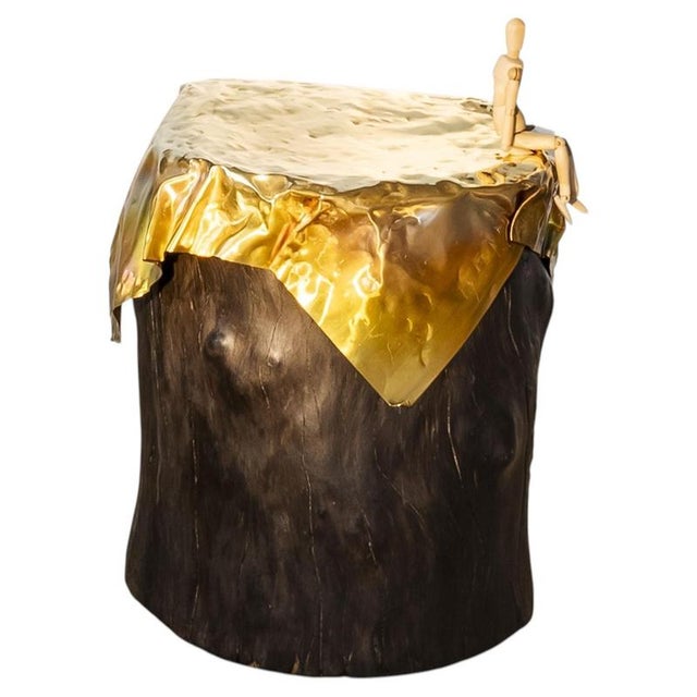 Wood Primitif Functional Sculpture in Elm Wood by Jean-Baptiste Van Den Heede For Sale - Image 7 of 7