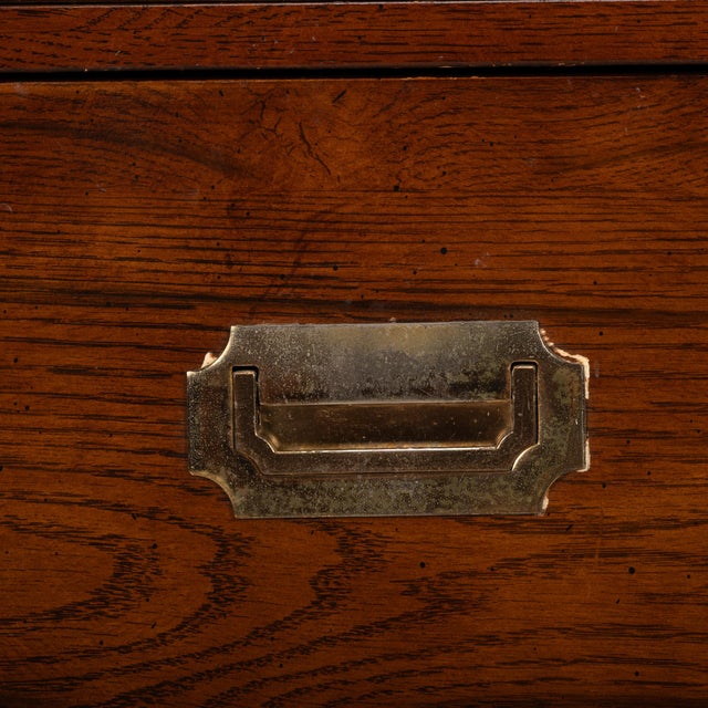 Vintage 1970s Bernhardt Campaign Style Lingerie Chest Dresser W/ Brass Hardware For Sale - Image 14 of 14