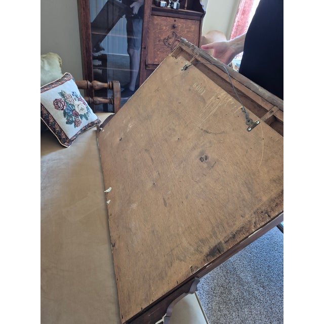 Early 20th Century Wall-Mounted Wooden Console Mirror For Sale - Image 4 of 7