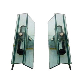 Italian Murano Glass Lamps from VECA, 1970s, Set of 2 For Sale