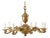 Mid 20th Century French 8-Light Gold-Tone Chandelier For Sale