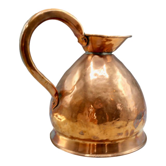 19th-Century English Copper Gallon Ale Pitcher / Measure For Sale