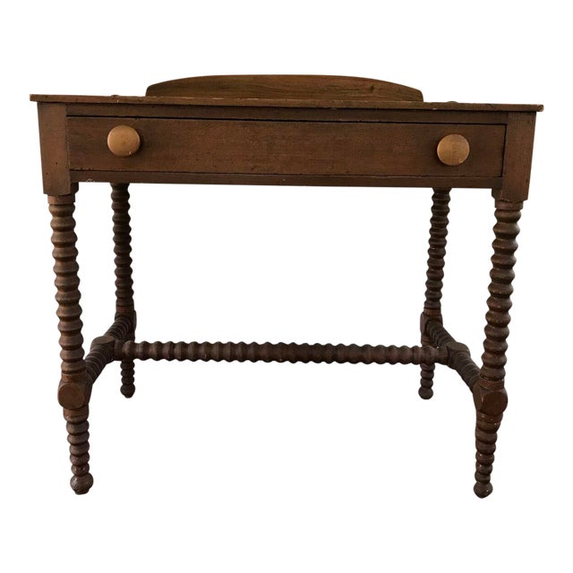 Vintage Spindle Leg Desk With Original Drawer Pulls Chairish