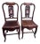 Early 20th Century Antique Pair of Chinese Solid Rosewood Side Chairs For Sale