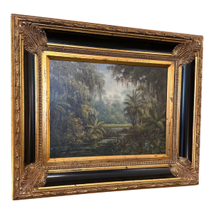Original Oil Painting of Lush Waterscape