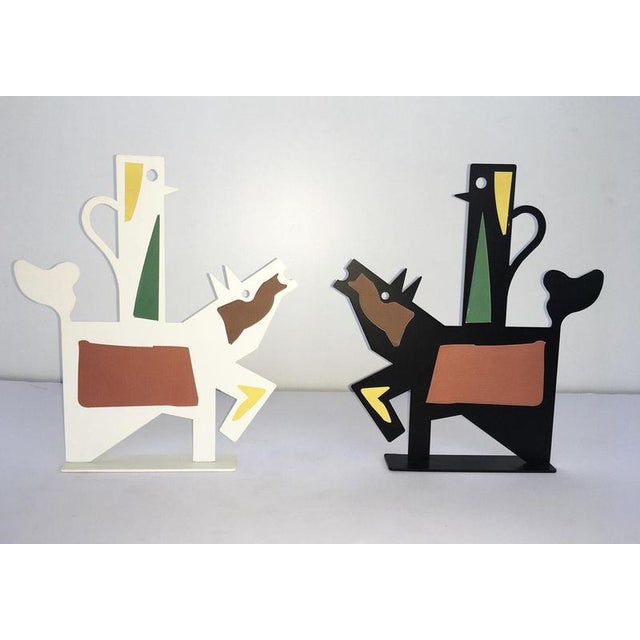 White Painted Metal Sculpture by Riccardo Dalisi, Italy, 1980s For Sale - Image 9 of 18