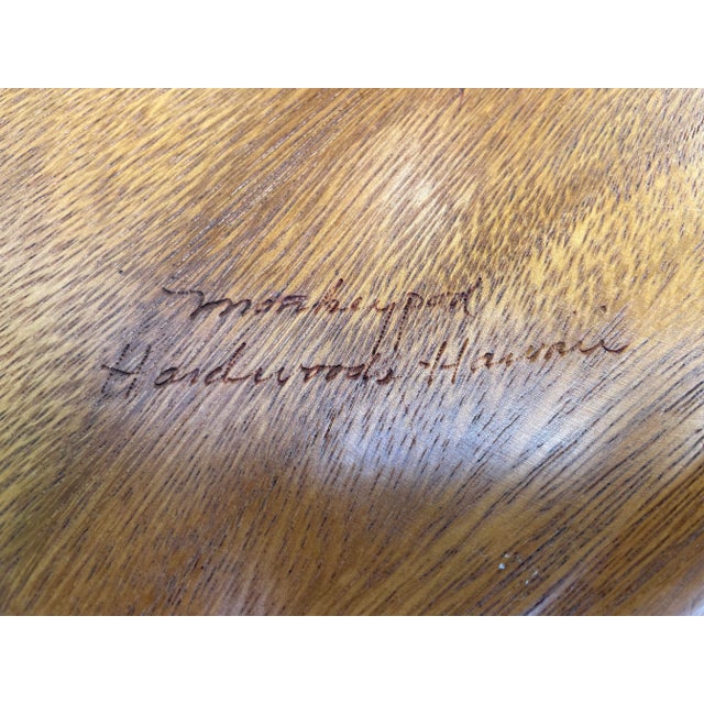 Vintage Large Monkey Pod Clamshell Serving Platter For Sale - Image 11 of 13