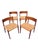 1960s Vintage Mid Century Modern Teak Danish Dinging Chairs With Rattan Paper Cord Rope Seating Set of 4 For Sale - Image 5 of 9