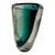 Signed Vicke Lindstrand for Kosta Boda Green Sommerso Glass Vase For Sale