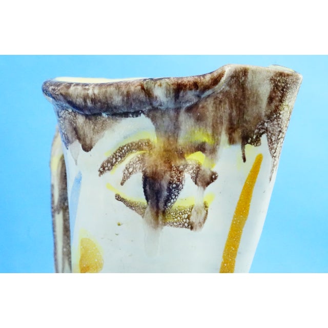 20th Century Cubist Anthropomorphic Vase attributed to Guido Gambone for Cas Solimene Vietri, 1940s For Sale - Image 16 of 18