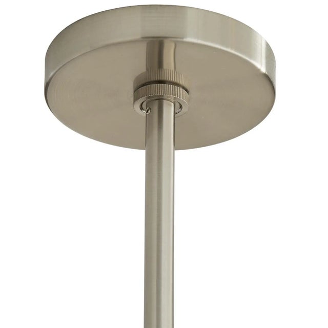 Contemporary Contemporary Arteriors Brushed Nickel and Glass Nala Pendant For Sale - Image 3 of 6