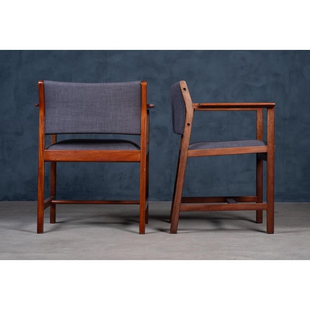 Model BM73 Armchairs by Børge Mogensen for Fredericia, 1960s, Set of 4 For Sale - Image 6 of 9