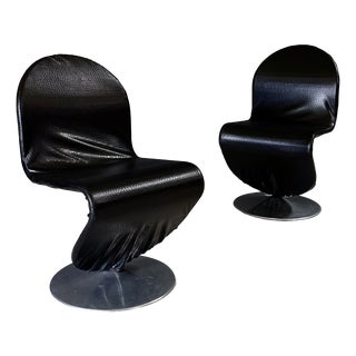 Mid-Century Modern System 123 Dining Chairs by Verner Panton for Fritz Hansen, 1960s, Set of 2 For Sale