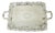 Vintage Sheridan English Victorian Silver Plated Footed Serving Platter Bar Tray For Sale