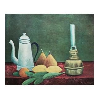 1951 After H. Rousseau "Still Life With Lemons and Pears", First Edition Parisian Full-Color Print For Sale