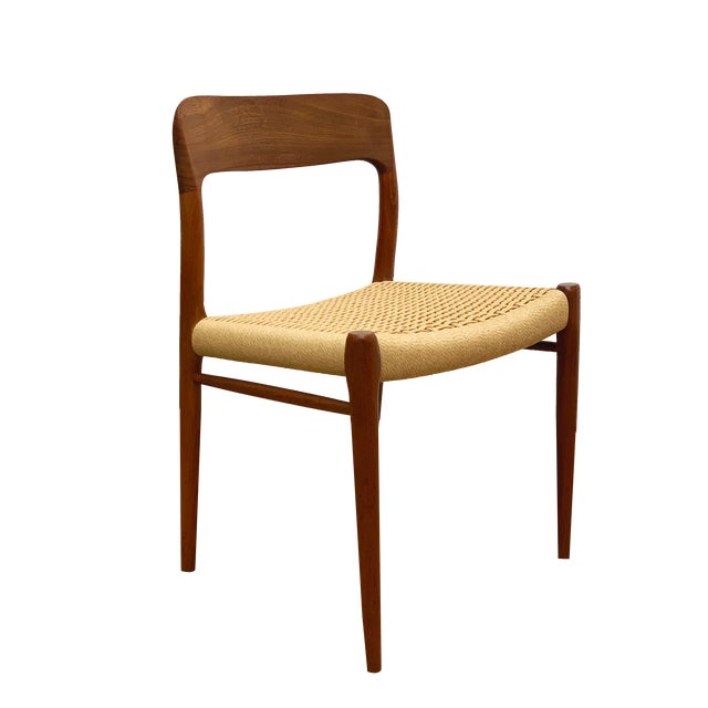 Mid-Century Danish Model 75 Chair in Teak by Niels O. Møller for J.L. Moller, 1950s For Sale
