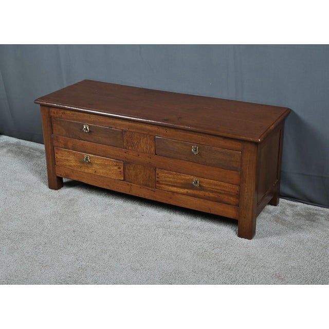 Small Teak Chest from Pondicherry, 1890s For Sale - Image 5 of 18