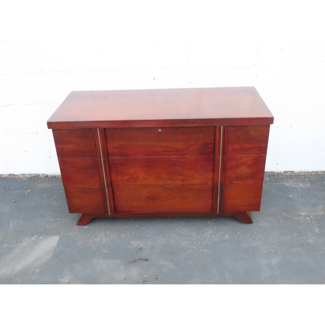 This brilliant Cedar Trunk Chest is made of wood, solid wood, mahogany veneer, and cedar wood. This trunk was made in the...