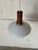 Mid-Century Modern 1960s Mid-Century Modern Teak and Opaline Glass Pendant Light Scandinavian Ceiling Lamp For Sale - Image 3 of 9