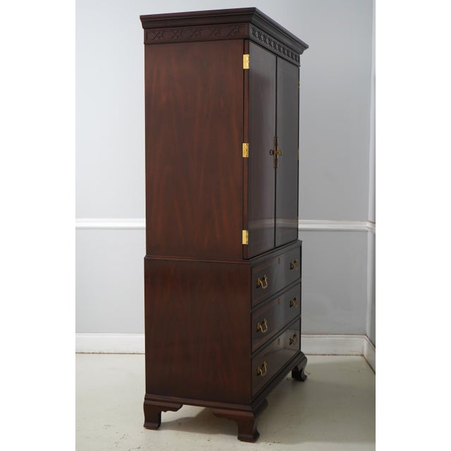 Age: Approx: 20 Years Old Details: High Quality Construction Nice Inlay Work Throughout 18 C. Design Chippendale Style...