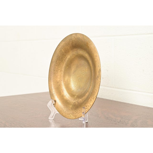 Art Deco Tiffany Studios New York Bronze Doré Plate or Shallow Bowl For Sale - Image 3 of 12