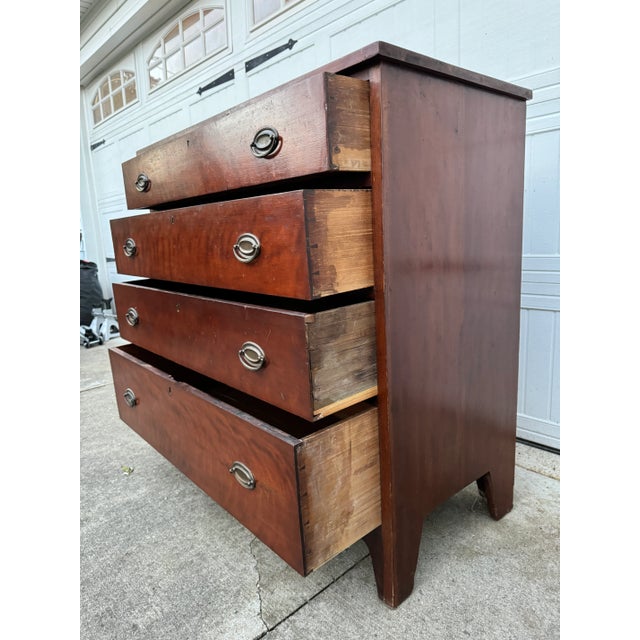 Late 18th Century 19th Century Antique Cherry Hepplewhite Chest For Sale - Image 5 of 12