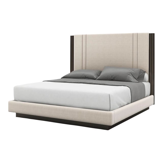 Modern Parsons Style King Bed For Sale