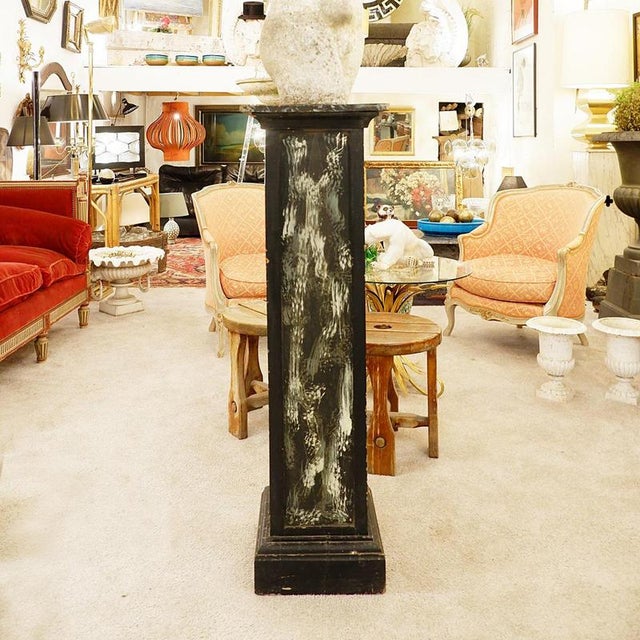 Wood Antique Painted Wooden Column, 1930s For Sale - Image 7 of 15