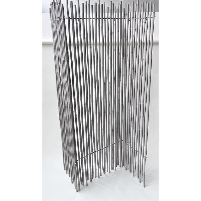 Grey Lacquered Rattan Room Divider by Gunter Lambert, 2008 For Sale - Image 3 of 8