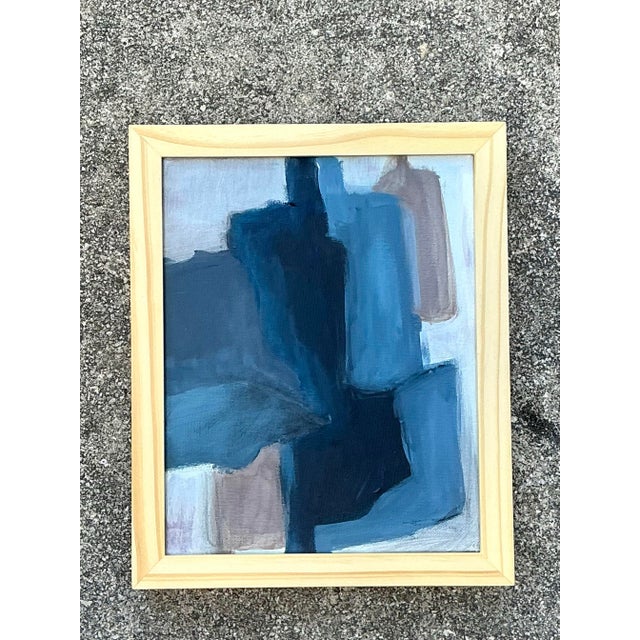 Vintage Original Abstract Oil on Canvas For Sale - Image 11 of 12