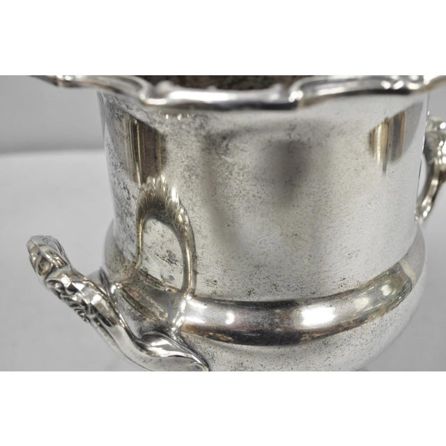 Mid 20th Century Leonard Victorian Silver Plated Trophy Cup Urn Champagne Wine Chiller Ice Bucket For Sale - Image 9 of 16