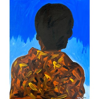 Behind Me, 2, Acrylic Silhouette Painting, by Emmanuel Akolo (2023) Acrylic on Canvas For Sale