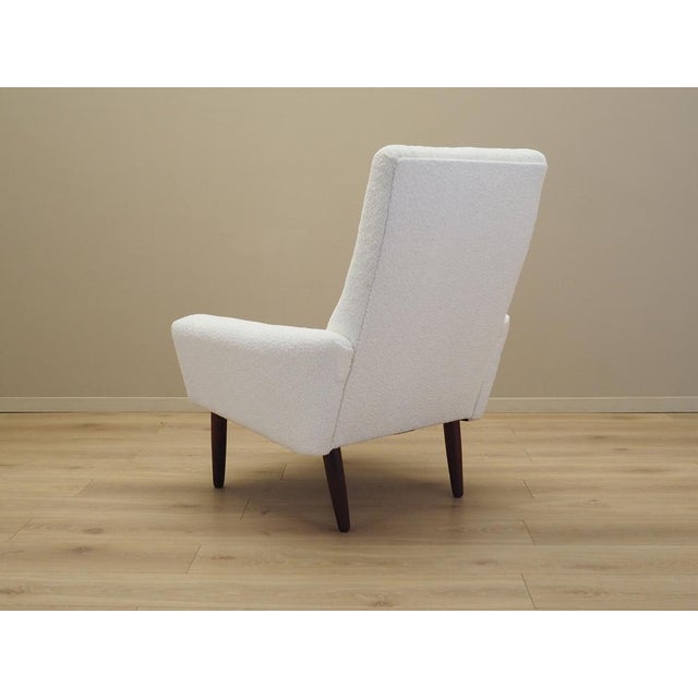 Danish White Armchair, 1970s For Sale - Image 4 of 10