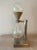 Silver Brushed Aluminum Industrial Hourglass on Stand For Sale - Image 8 of 9