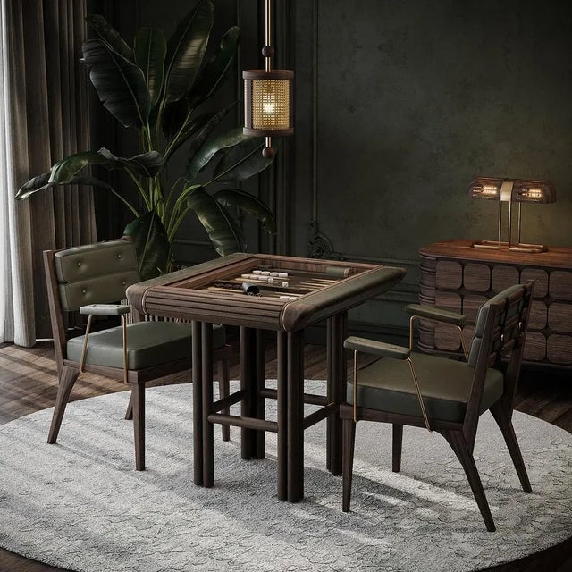 Jacoby Backgammon Table by Wood Tailors Club For Sale - Image 10 of 11