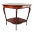 Large Antique Early 1900s Queen Anne Flame Mahogany Wood Accent Center Table For Sale