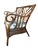 Vintage Chippendale-Style Bamboo Rattan Settee For Sale - Image 9 of 11