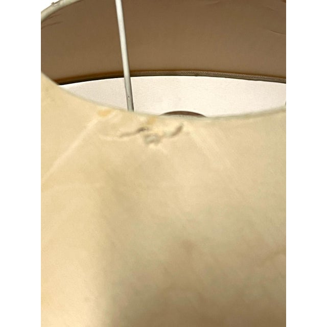 Glass Pate De Verre Fabric Shade Table Lamp, 1950s For Sale - Image 7 of 12