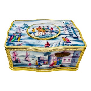 Karl Griesbaum Enamel Singing Bird Box Automaton For Sale