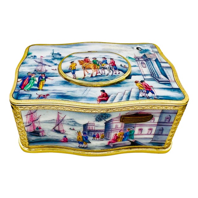 Karl Griesbaum Enamel Singing Bird Box Automaton For Sale
