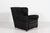 Large Danish Art Deco Lounge Chair with Black Fabric in the style of Fritz Hansen, 1930s For Sale - Image 3 of 11