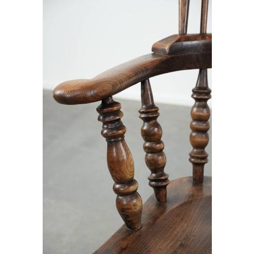 Antique English Highback Windsor Chair, 18th Century For Sale - Image 10 of 15