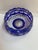 Mid 20th Century Czech Bohemian Cobalt Blue Cut to Clear Crystal Centerpiece Bowl For Sale - Image 10 of 18
