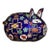 Handmade Cloisonne Pig Figurine, Deep Blue Ground Wire Inlaid Floral Motif, Chinoiserie Table Decor For Sale