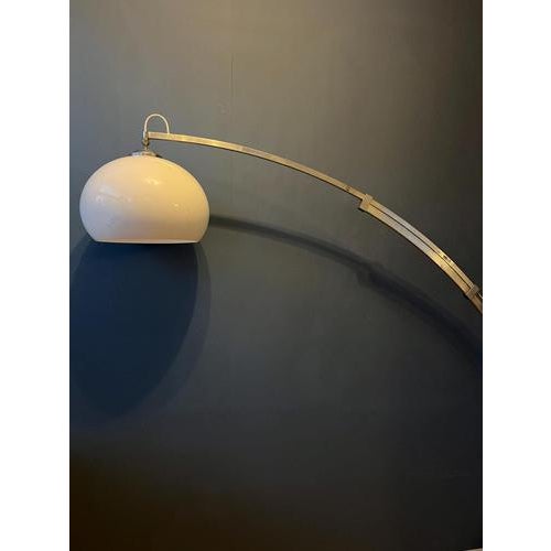 Vintage Space Age Arc Floor Lamp in the style of Guzzini For Sale - Image 10 of 13