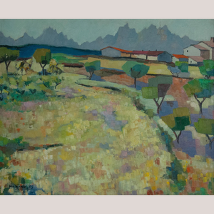 Antoni March Salas, Sant Salvador de Guardiola Landscape, 1970s, Oil on Board