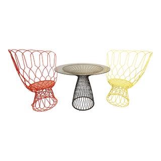 Emu Re-Trouve Arm Chairs and Table by Patricia Urquiola For Sale